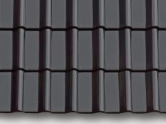 Flachdachziegel Modena 11 Diamantschwarz glänzend
