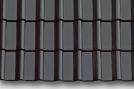 Flachdachziegel Modena 11 Diamantschwarz glänzend